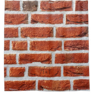 Brick wall wall background building shower curtain