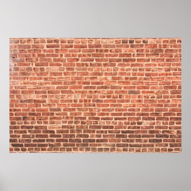 Brick Wall with Dark Gradient at Bottombrick,wall, Poster (Front)