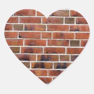 Brick wall with joints heart sticker