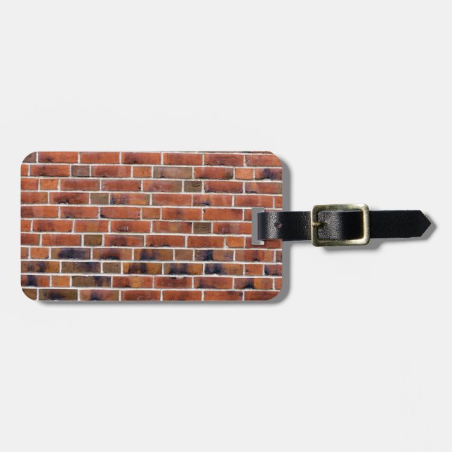 Brick wall with joints luggage tag (Front Horizontal)