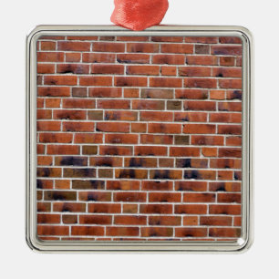 Brick wall with joints metal ornament