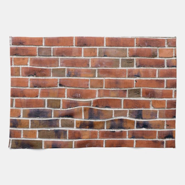 Brick wall with joints tea towel (Horizontal)