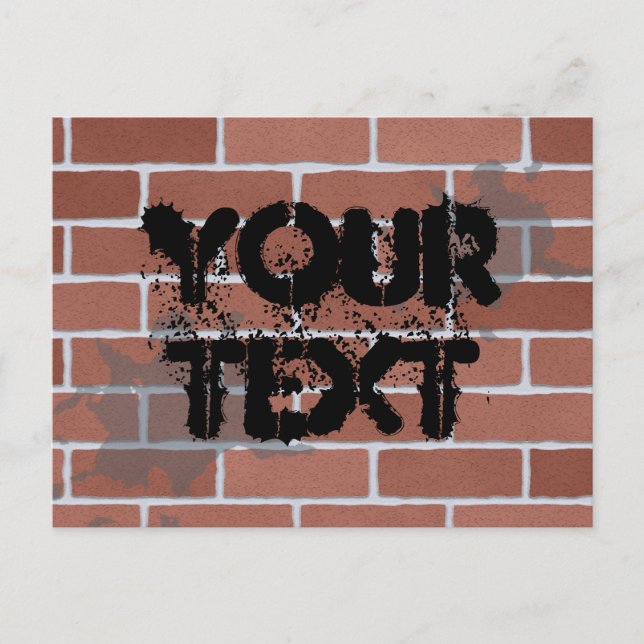 brick wall, YOUR TEXT Postcard (Front)
