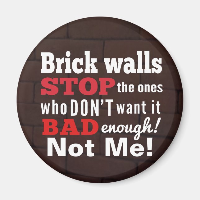 Brick Walls. Obstacles. Determination Magnet (Front)