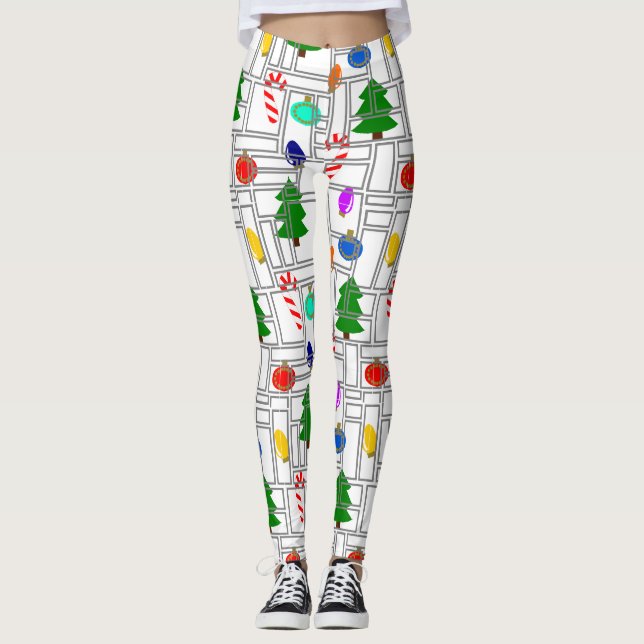 Bricked Christmas  Leggings (Front)