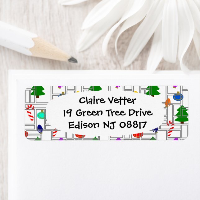 Bricked Christmas  Return Address Label (Insitu)