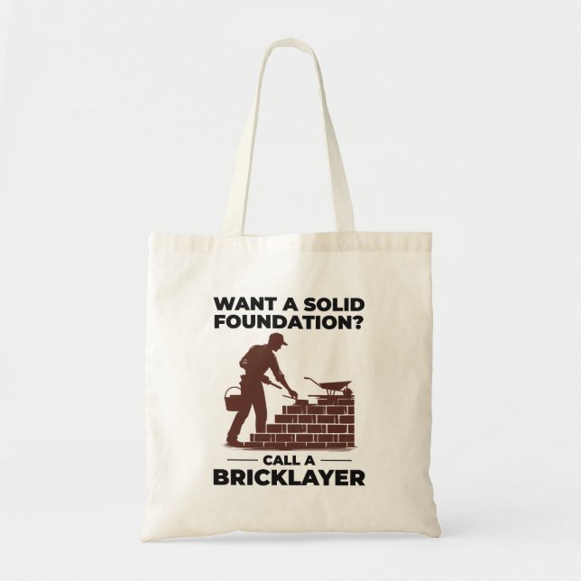 Bricklayer Brick Mason Masonry Brickwork Builder Tote Bag (Front)