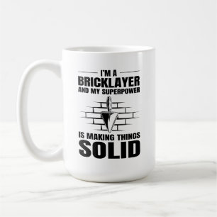 Bricklayer Bricklaying Brick Mason Wall Builder Coffee Mug