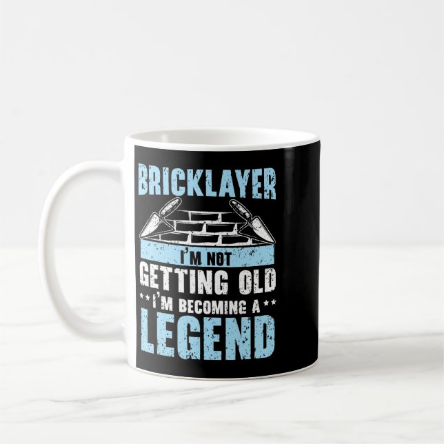 Bricklayer Bricks King of Trades Construction Work Coffee Mug (Left)