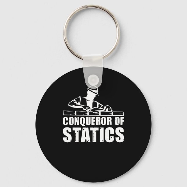 Bricklayer Construction Masonry Key Ring (Front)