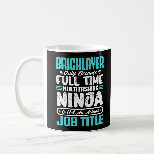 Bricklayer Job Title Profession Funny Builder  Coffee Mug (Left)