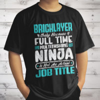Bricklayer Job Title Profession Funny Builder 