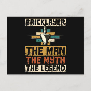 Bricklayer The Man The Myth The Legend Postcard
