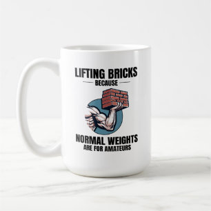 Bricklifting Humor: Beyond Ordinary Weights Bricks Coffee Mug
