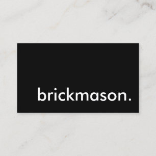 brickmason. business card