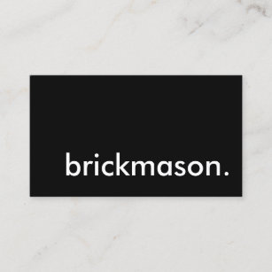 brickmason. business card