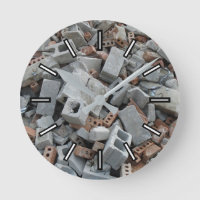 Bricks & Blocks Demolition Rubble Debris Clock