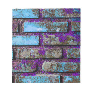 Bricks Blue and Purple Textured Notepad