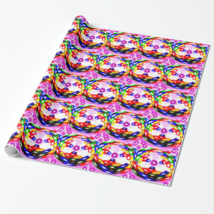Bricks in bubbles wrapping paper