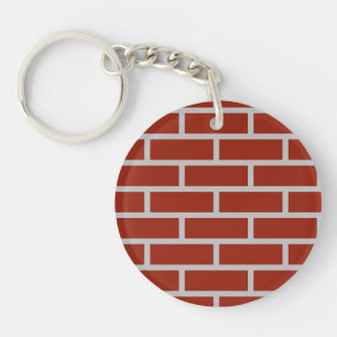Bricks Keychain (Brick Red & Grey)