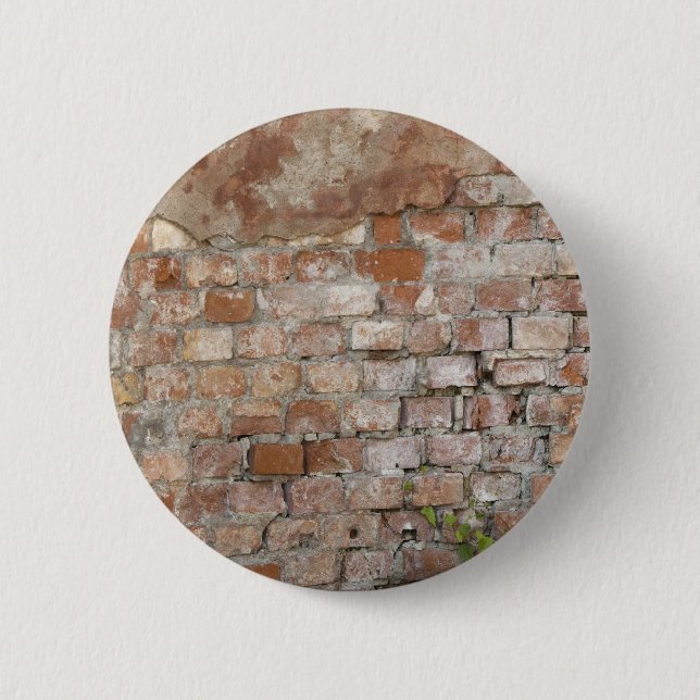 Bricks old wall 6 cm round badge (Front)