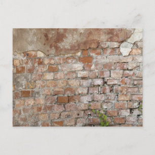 Bricks old wall postcard