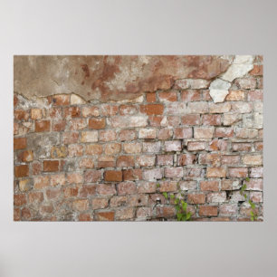 Bricks old wall poster