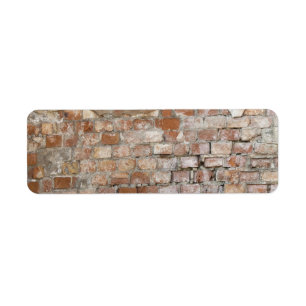 Bricks old wall return address label