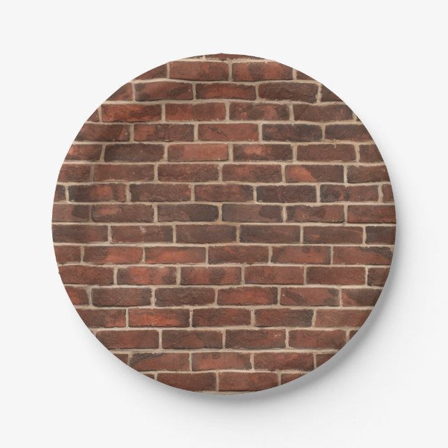 Bricks Pattern Paper Plate (Front)