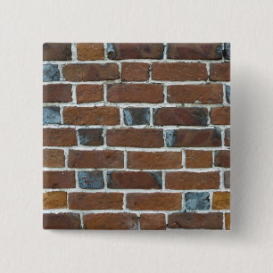 BRICKS WALL 15 CM SQUARE BADGE