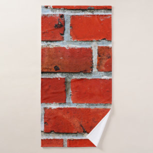 Bricks wall red bricks brick wall bath towel