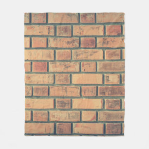 Bricks wall stone wall brick wall fleece blanket