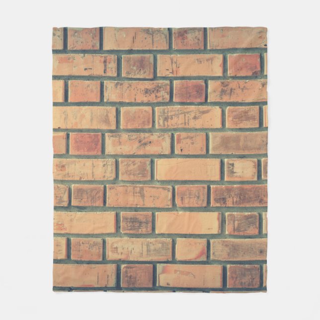 Bricks wall stone wall brick wall fleece blanket (Front)