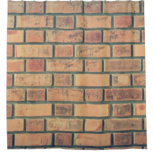 Bricks wall stone wall brick wall shower curtain