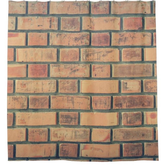 Bricks wall stone wall brick wall shower curtain (Front)