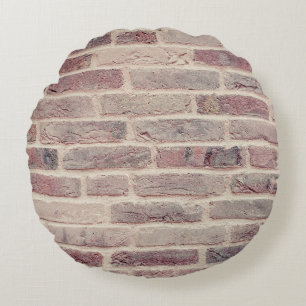 Bricks wall stones structure round cushion