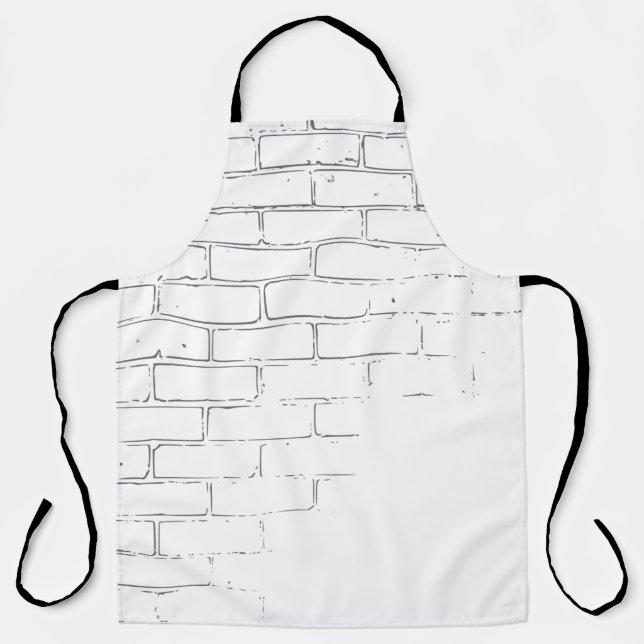 Bricks wall texture background apron (Front)