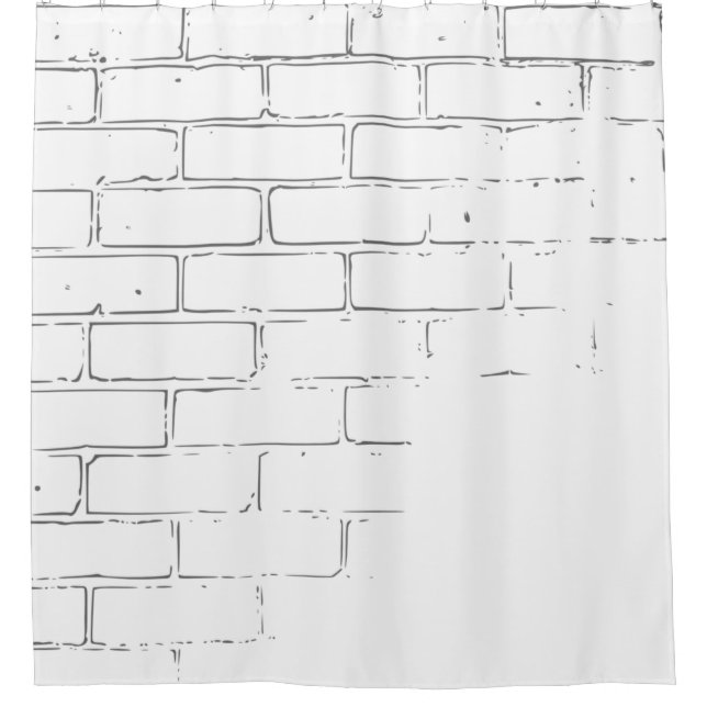 Bricks wall texture background shower curtain (Front)