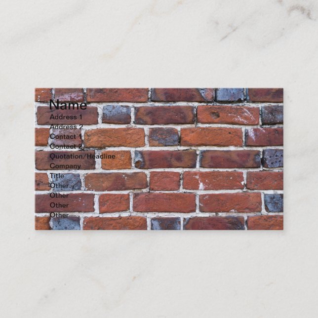 Brickwall Business Card (Front)