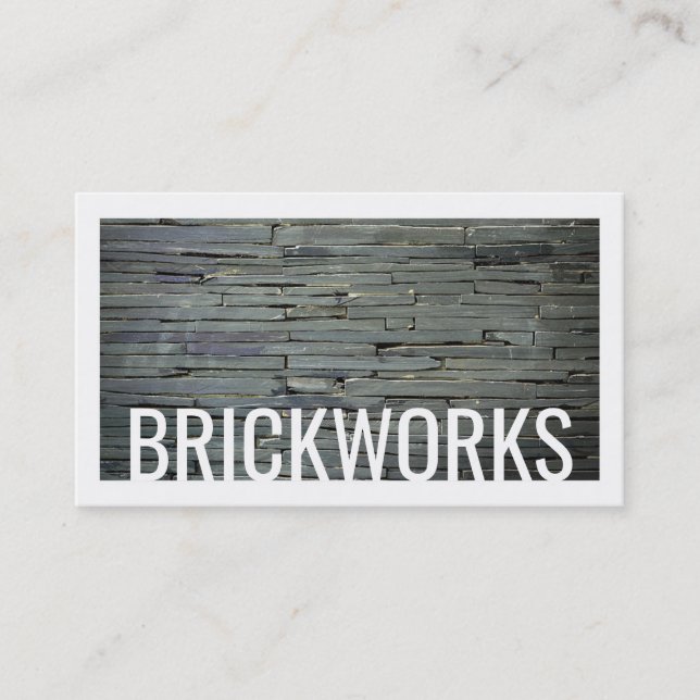 Brickworks Grey Brick Background Business Card (Front)