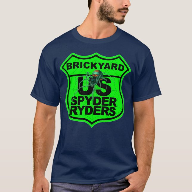 Brickyard Chapter - Logo Safety Green T-Shirt (Front)