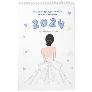 Bridal, 2024, fashion illustration, calendar