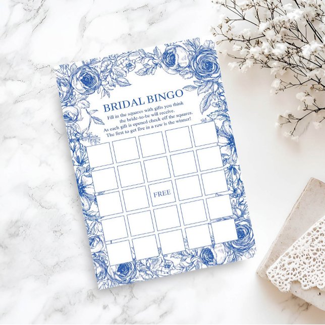 Bridal Bingo Blue Floral (Creator Uploaded)