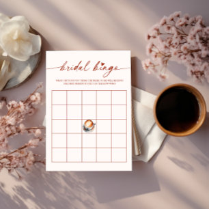 Bridal Bingo Coffee Bridal Shower Game Card