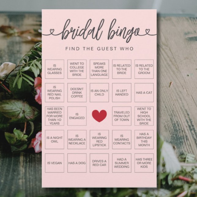  Bridal Bingo Find the Guest Bridal Shower Game (Creator Uploaded)