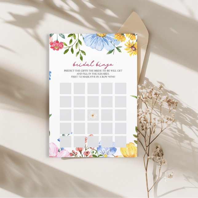 Bridal Bingo Floral Love is in Bloom Shower Game (love is in bloom bridal shower game bridal bingo fun activity
)