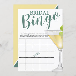 Bridal Bingo Funny Elegant Bridal Shower Invitation