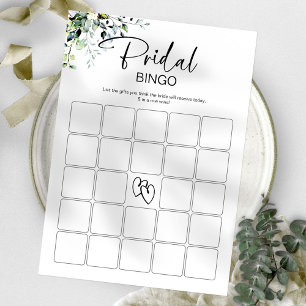 Bridal Bingo Minimalist Bridal Shower Game  Invitation