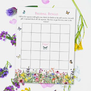 Bridal Bingo   Summer Wildflowers & Butterflies 