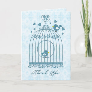 Bridal Bird Cage Thank You Note Card